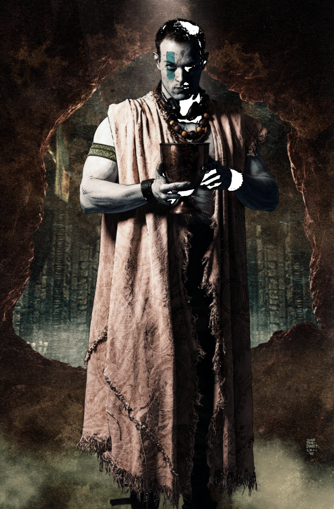 Tremere Antitribu performing a blood ritual with an ornate chalice